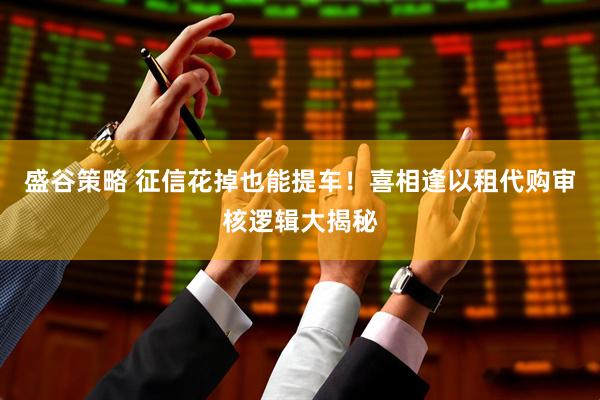 盛谷策略 征信花掉也能提车！喜相逢以租代购审核逻辑大揭秘